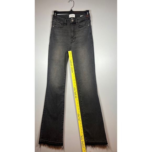 FRAME Denim Le Super High Mini Boot Released Hem, Black, Size 27 - Picture 4 of 12